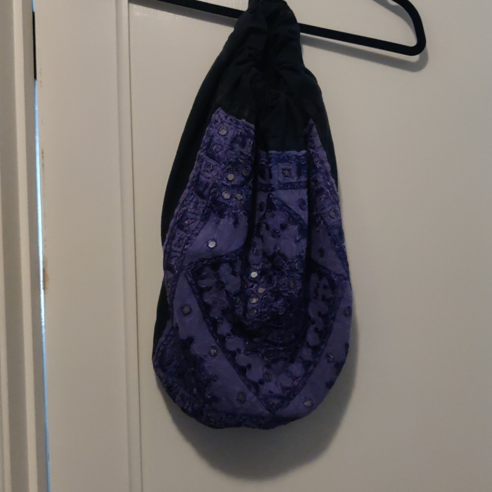 Boho hippie linen backpack